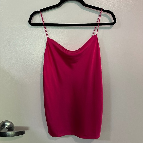 CAMI NYC The Axel Silk Top - Hot Pink - Picture 2 of 4